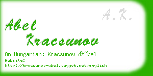 abel kracsunov business card